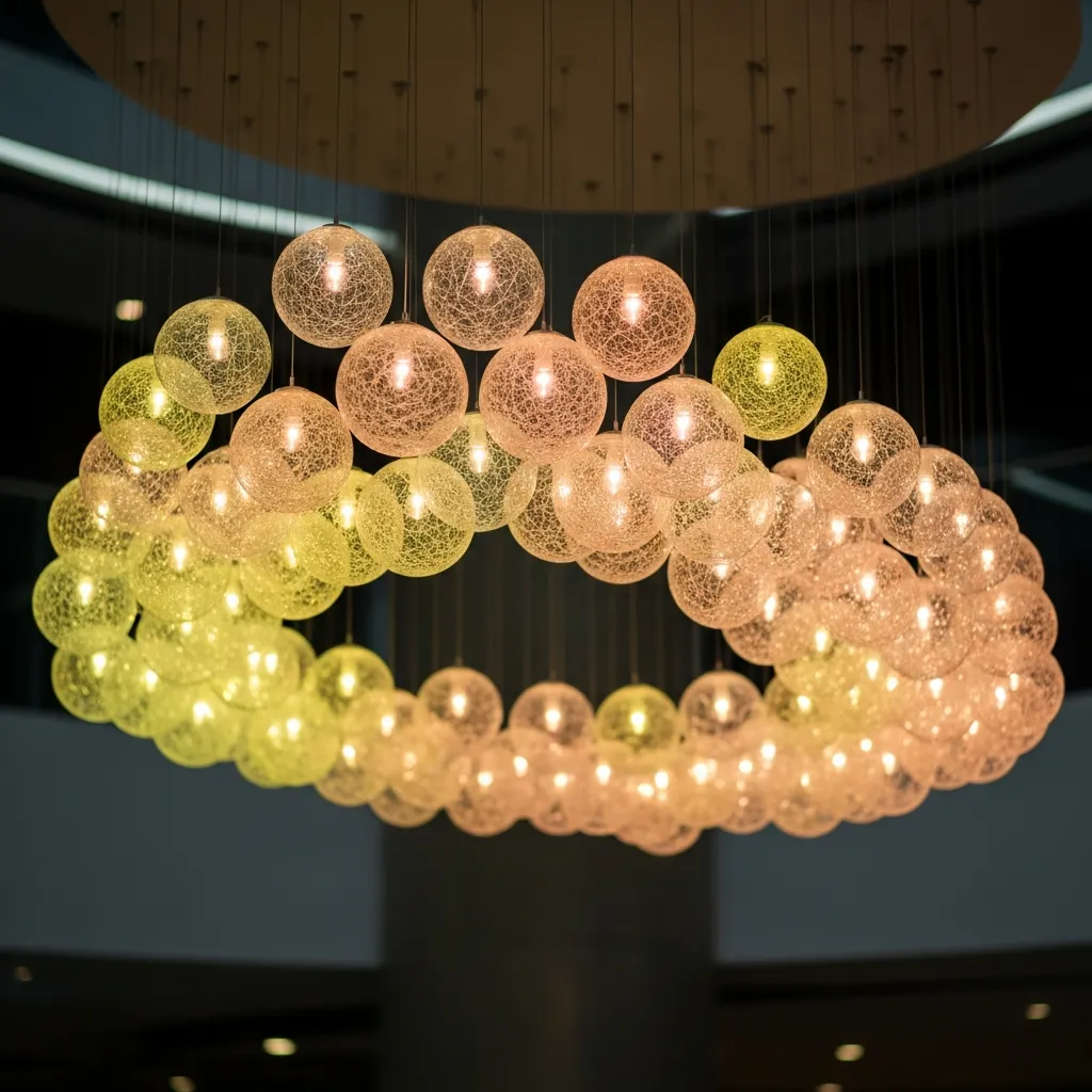 Dekorativ lysinstallation med blødt lys